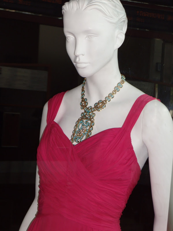 Rosamund Pike's film costume and jewelry from An Education