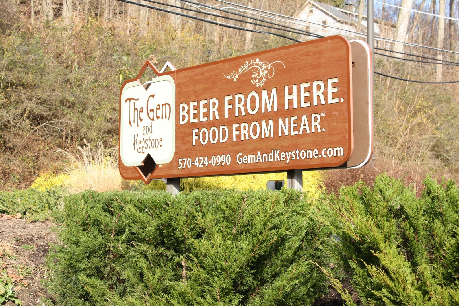 Shawnee Pictures The Sign Says "Beer from here, Food from near."