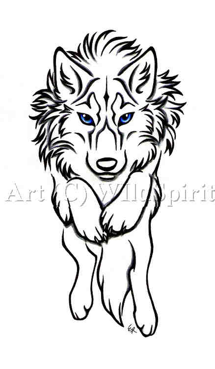 Free Tattoo Flash Art. wolf tattoo designs.