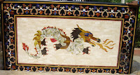 Dragon Table Top with Semi Precious Stone Art