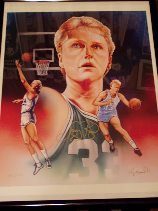 Larry Bird limited edition auto lithograph