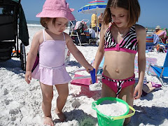 Addison and Cousin Sophia March 2009