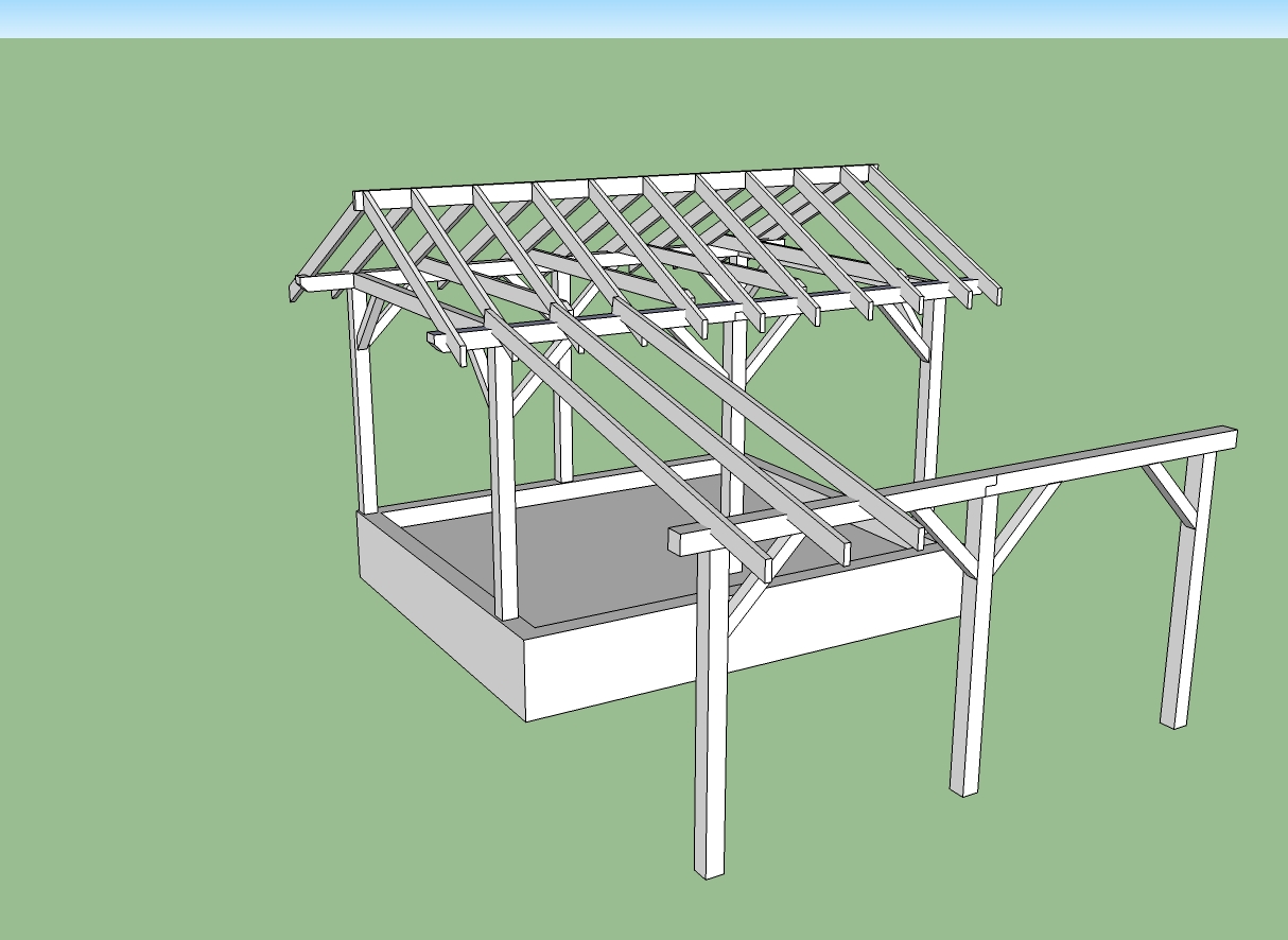 Share Extending a shed roof | Dave plan for gambrel