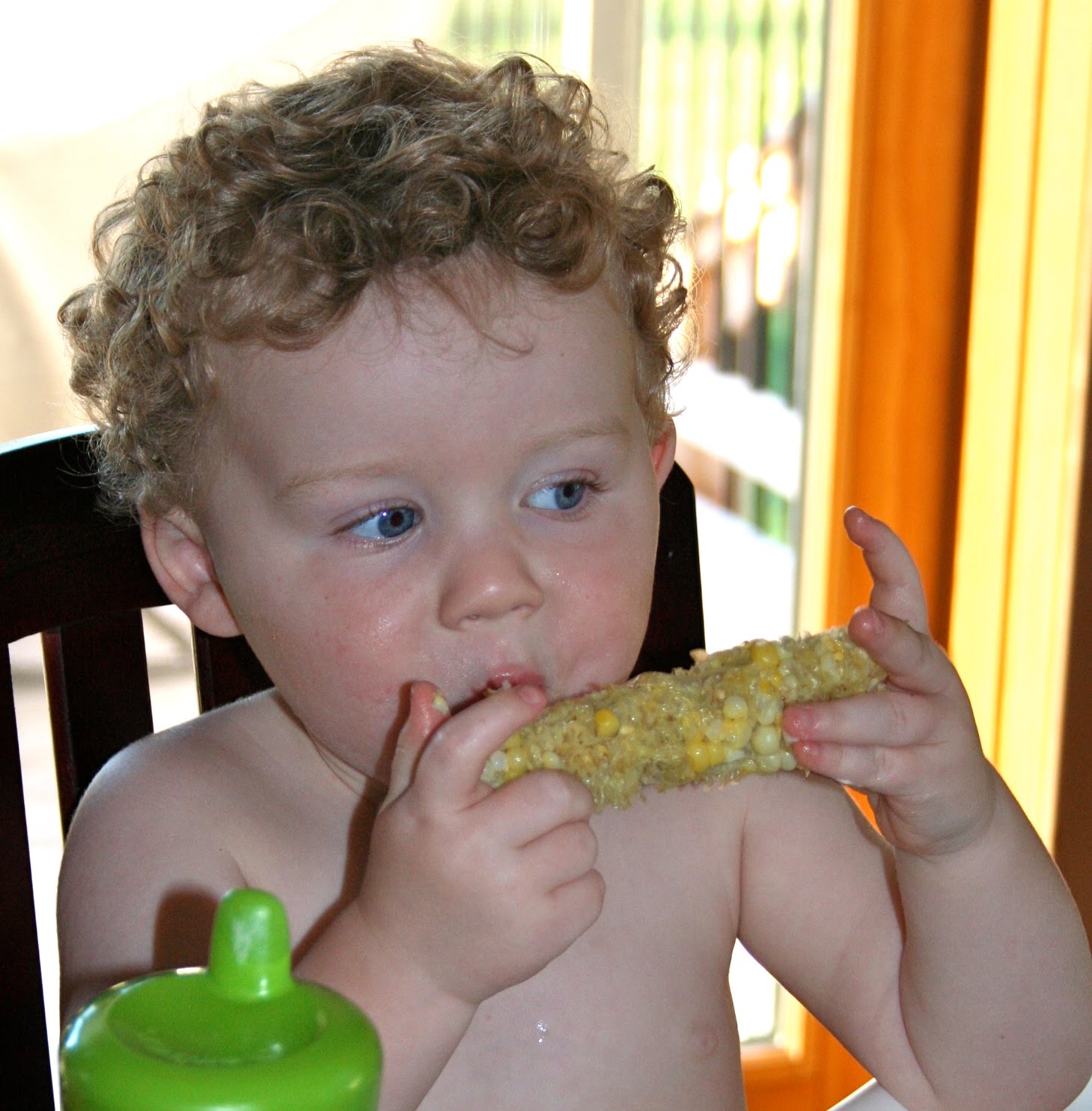 Peachie & B Corn on the Cob!