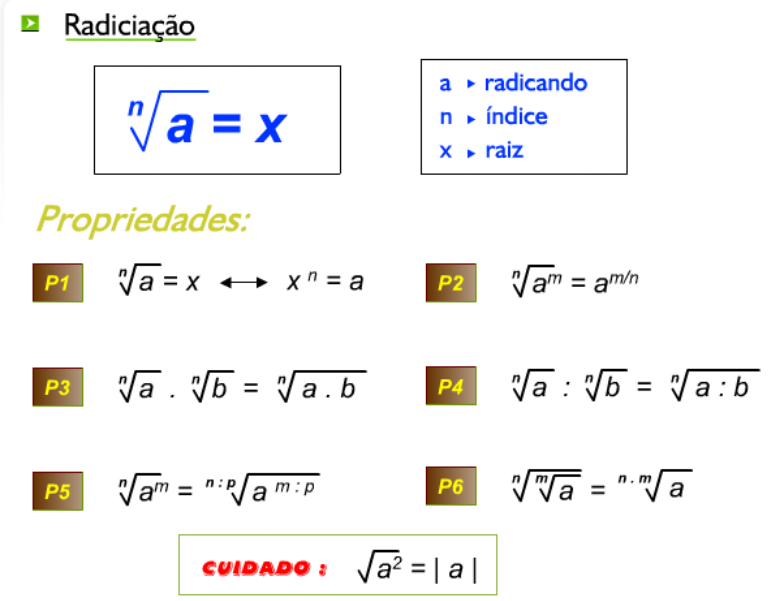 .: Radiciação