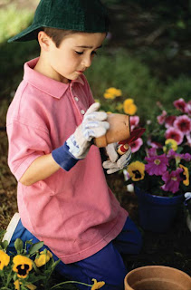 importance NAMC montessori practical life activities classroom boy gardening
