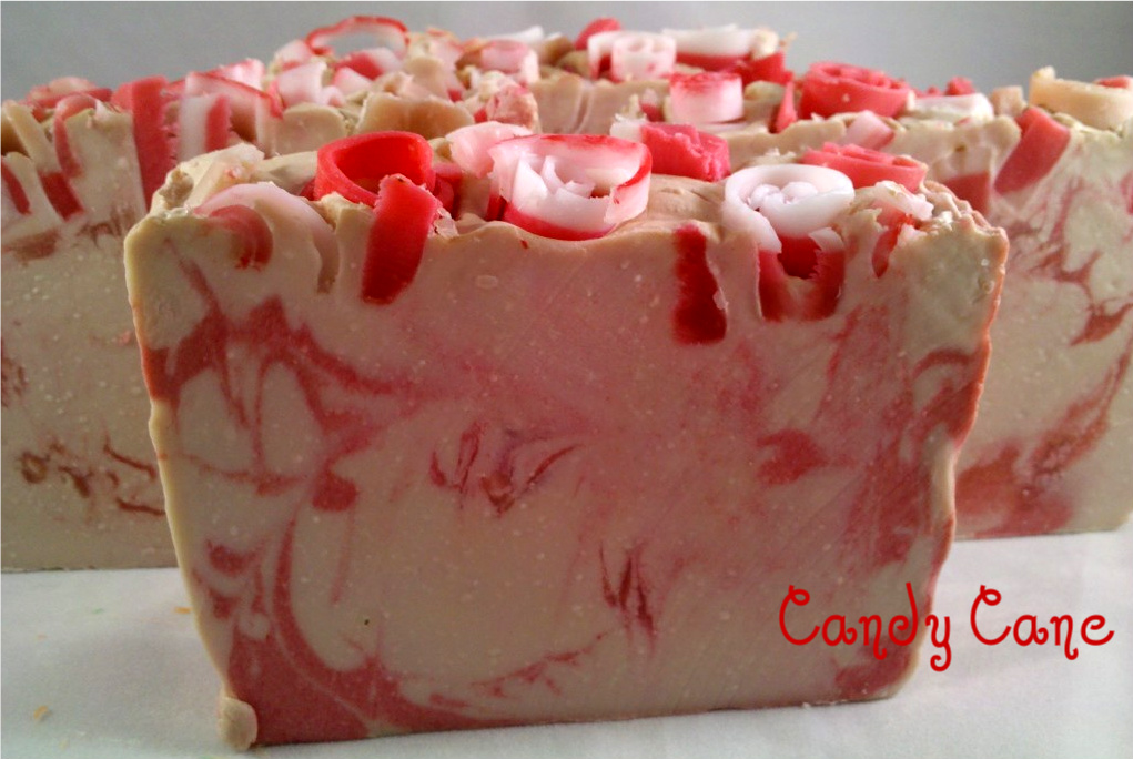 My Best Friend's Soap Candy Cane big 7 oz handmade cold process soap