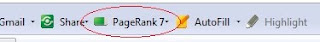 page rank installed in toolbar