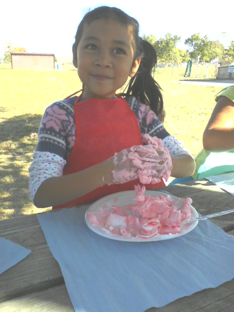 shaving cream play time.