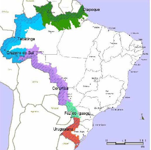 Geografia Hoje Fronteiras brasileiras