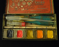 watercolor tin box paint watercolour sets antique colors artist ken scott painting cigarette tins frontier american egyptain watercolors inside newton