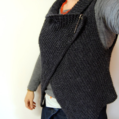 Cuppa & Cake: Simple Knitted Wrap Vest Pattern