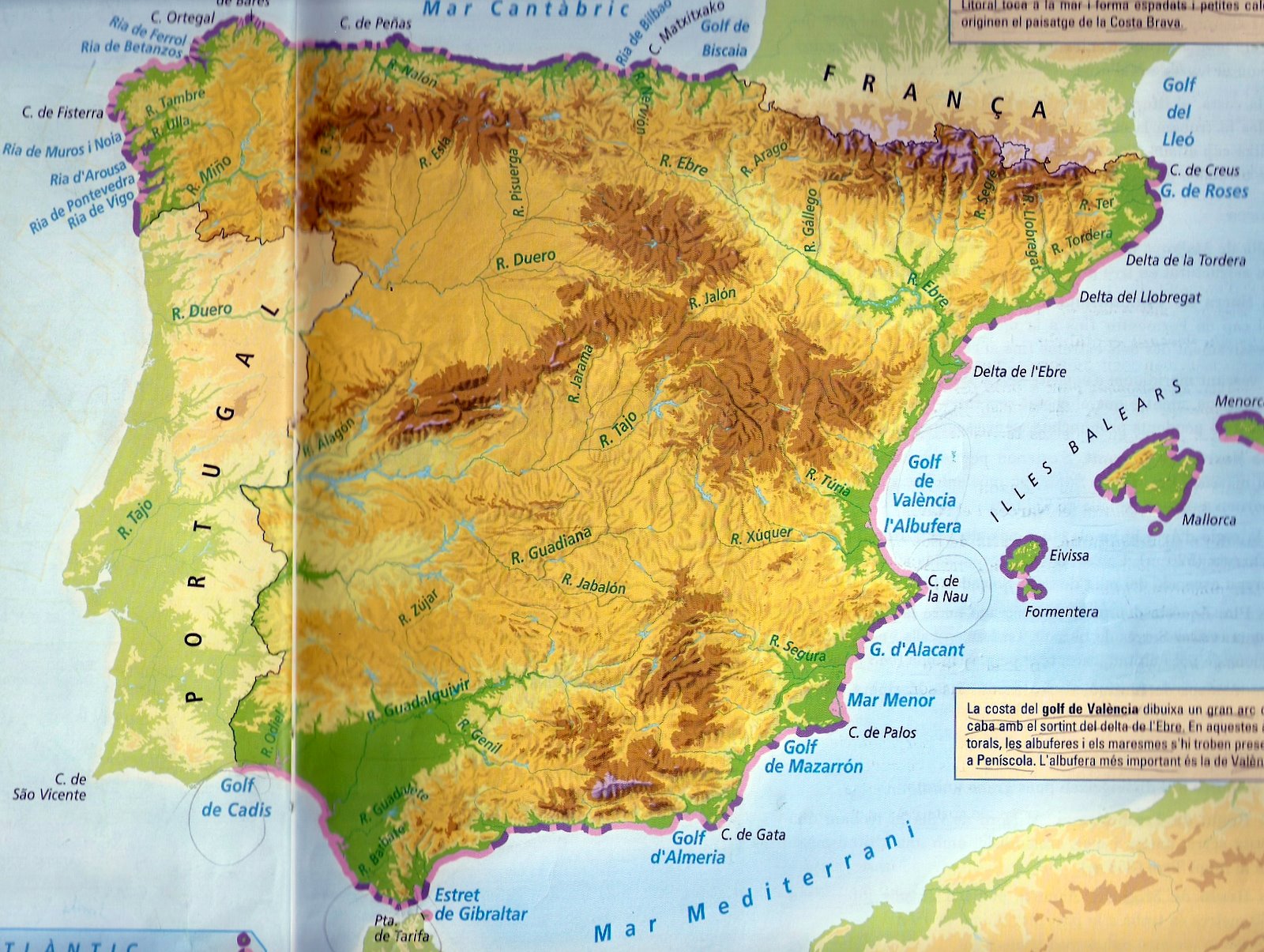 Socials amb na Nika: Mapa de les costes i els rius d'Espanya