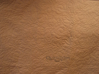 Cascade Pantograph on the back of a BOM Quilt - QuiltedJoy.com