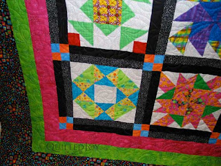 Bright Sampler Quilt, quilted by Angela Huffman