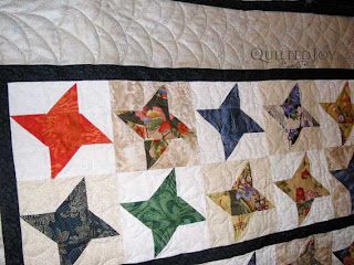 Friendship Stars, quilted by Angela Huffman