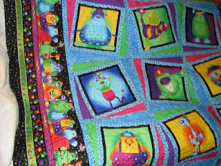 Adorable Monster Quilt, pieced by Wendy Lehman and quilted by Angela Huffman - QuiltedJoy.com