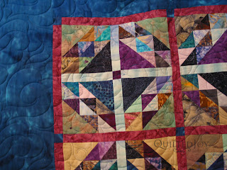 Beans and Corn quilt with Cascade Pantograph - QuiltedJoy.com