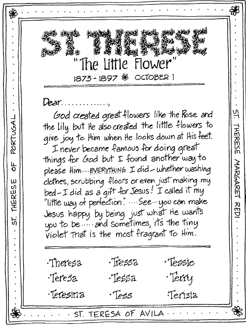 Our Lady's Children: October Through December: October