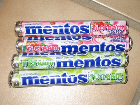 average rolletje Mentos.