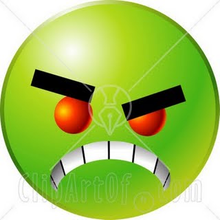 [22169-Clipart-Illustration-Of-A-Green-Emoticon-Face-With-Red-Eyes-Gritting-Its-Teeth-Symbolizing-Anger-And-Bullying.jpg]