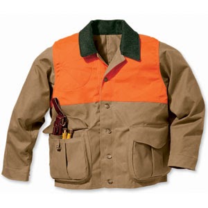 A Restless Transplant: Filson Tin Cloth Hunting Jacket with Blaze Orange