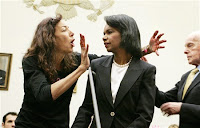 'bloodied' protester gets in 'criminal' condi's face