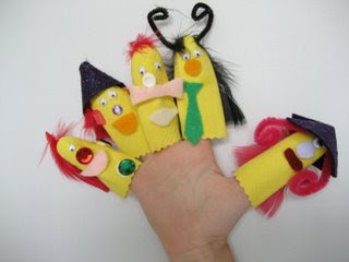 Rubber Glove Finger Puppets