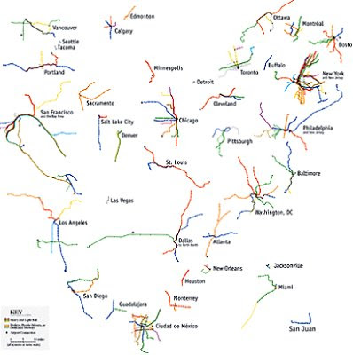 mass transit maps north america