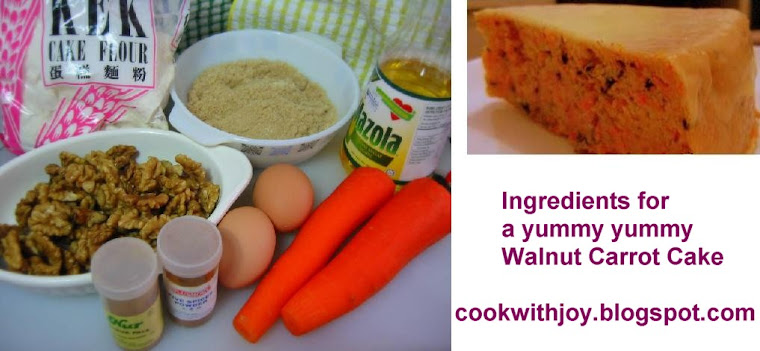 Ingredients for a Walnut Carrot Cake