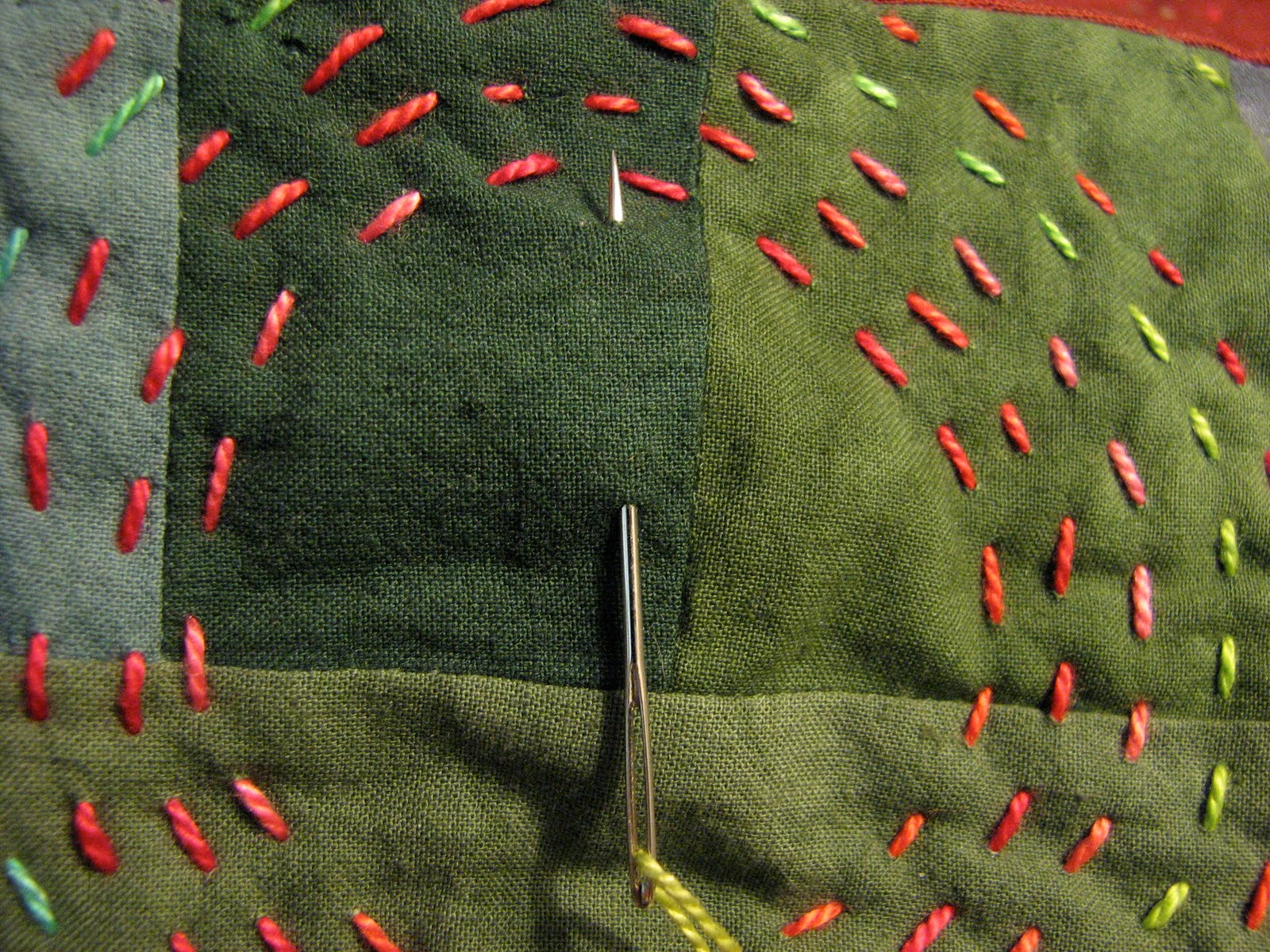 greenQuilts Hand Quilting Tip for Burying Knot