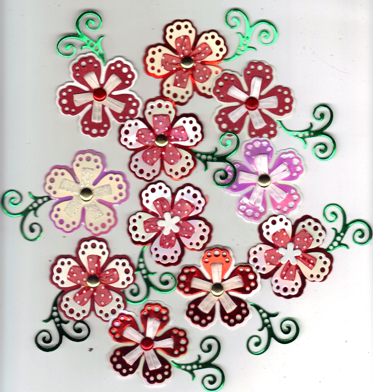 Pam's Posts Updated the ribbon flowers!