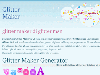 SCARICA SCRITTE GLITTER X MSN