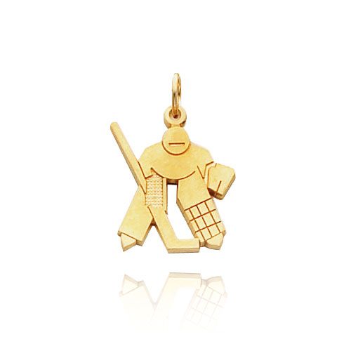 Gold Hockey Charm