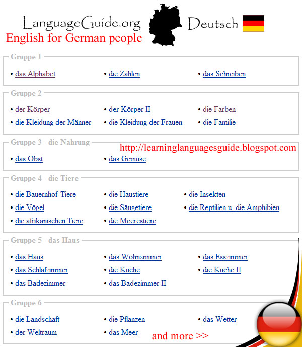 English for Deutsch (German) people | Learning Languages Guide