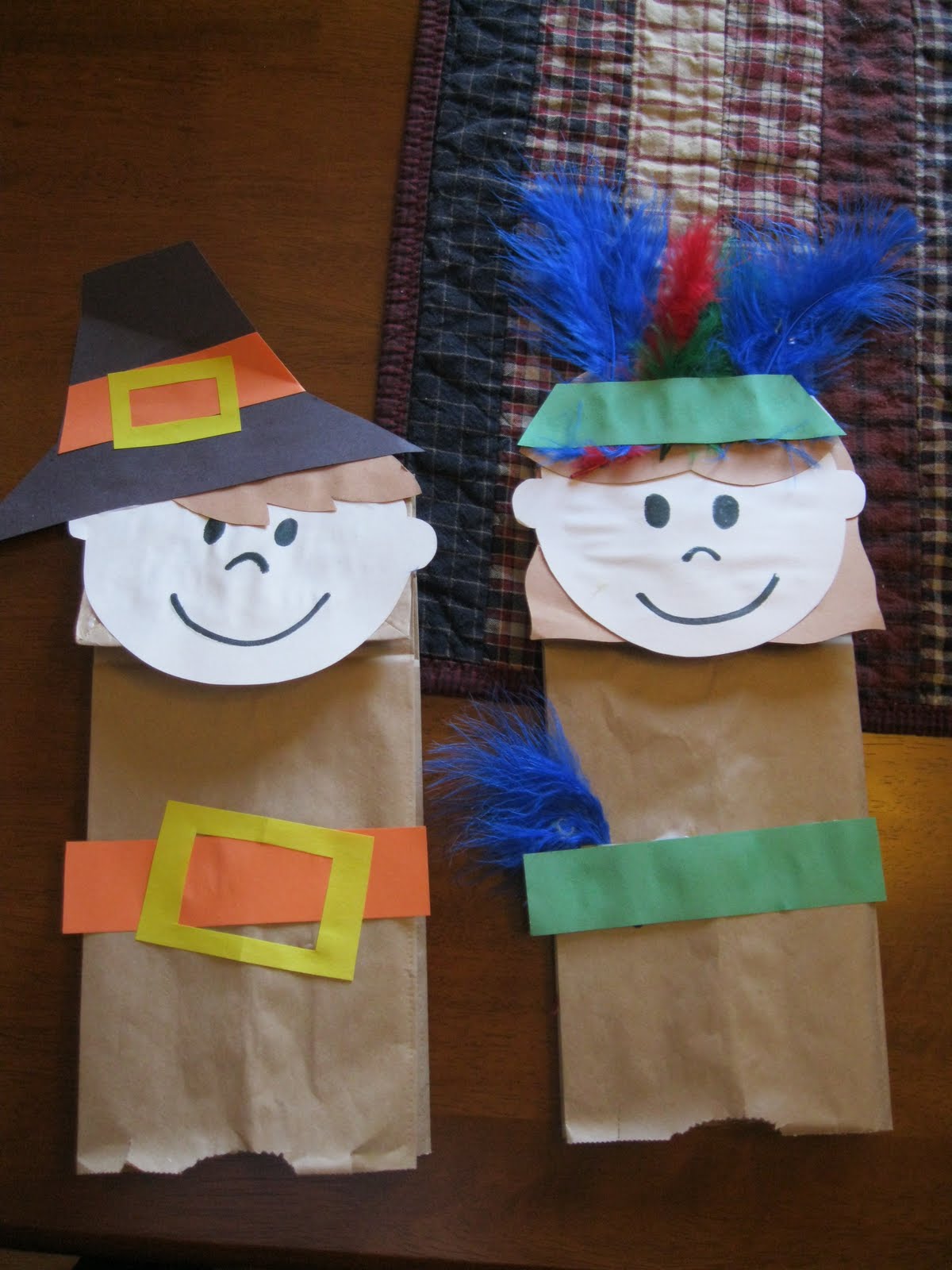 Preschool Crafts For Kids Thanksgiving Pilgrims And Indians Bag