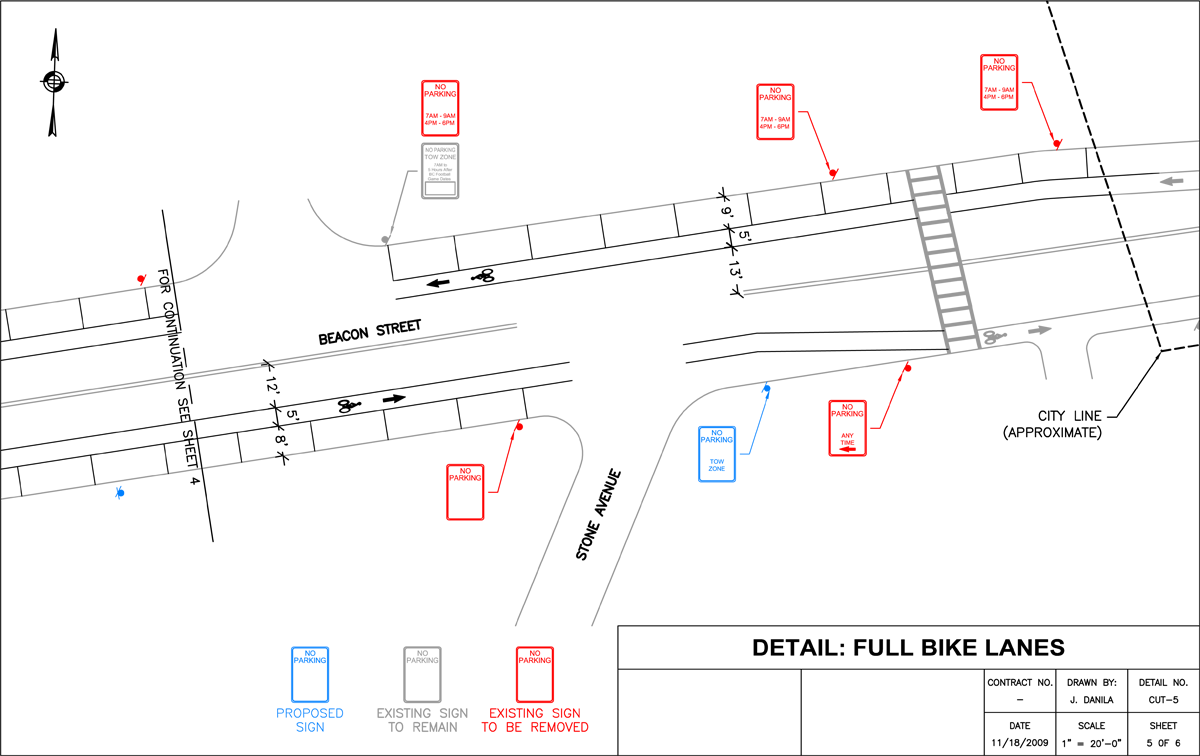 Newton Streets and Sidewalks Rethinking Beacon Street parking to allow for bike lanes