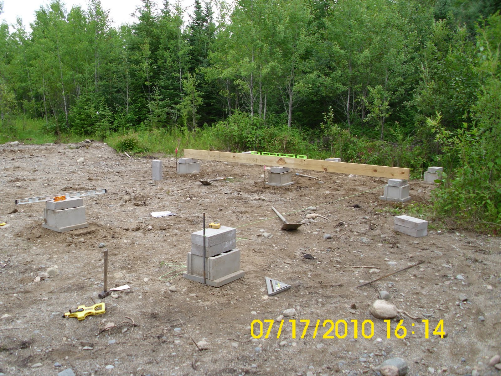 Off the grid cabin build: Foundation Block Piers