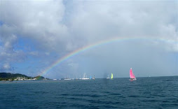 rainbow during morning coffee