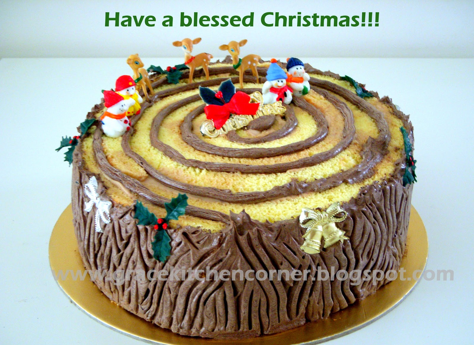Kitchen Corner Christmas Log Cake