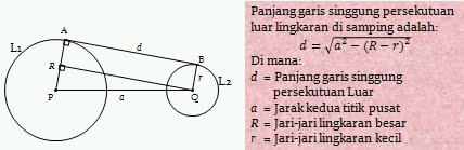 Panjang Garis Singgung Persekutuan ~ DUNIA MATEMATIKA