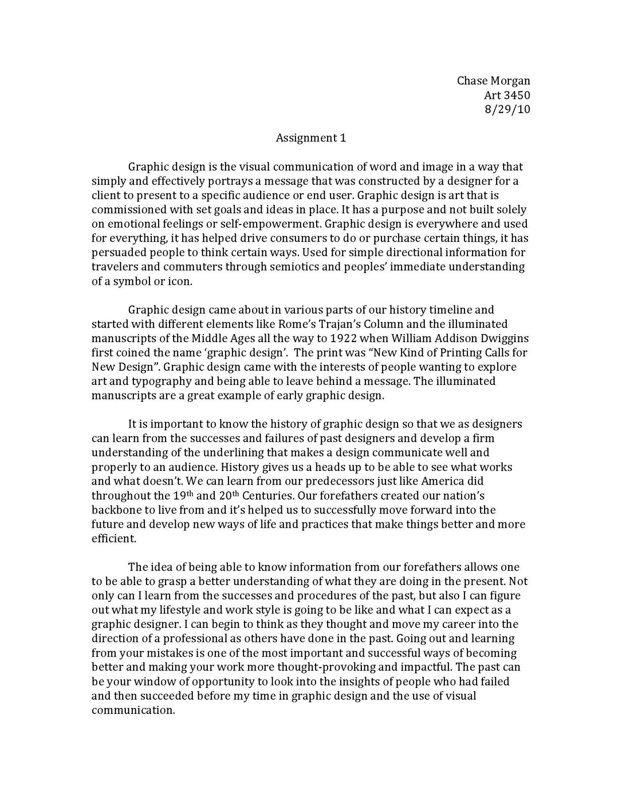 Design history essay picture