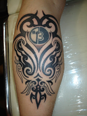 Number 13 Tribal Tattoo