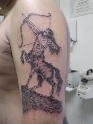 That classical image acts as a base for many Sagittarius tattoos.