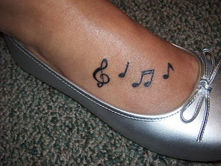 music tattoos, tattooing
