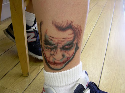 Foot Tribal Joker Tattoo
