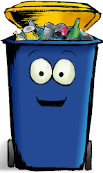 bin recycling cartoon clip rubbish recycle bins classroom clipart waste put items bottles glass paper less let aluminum cliparts cans