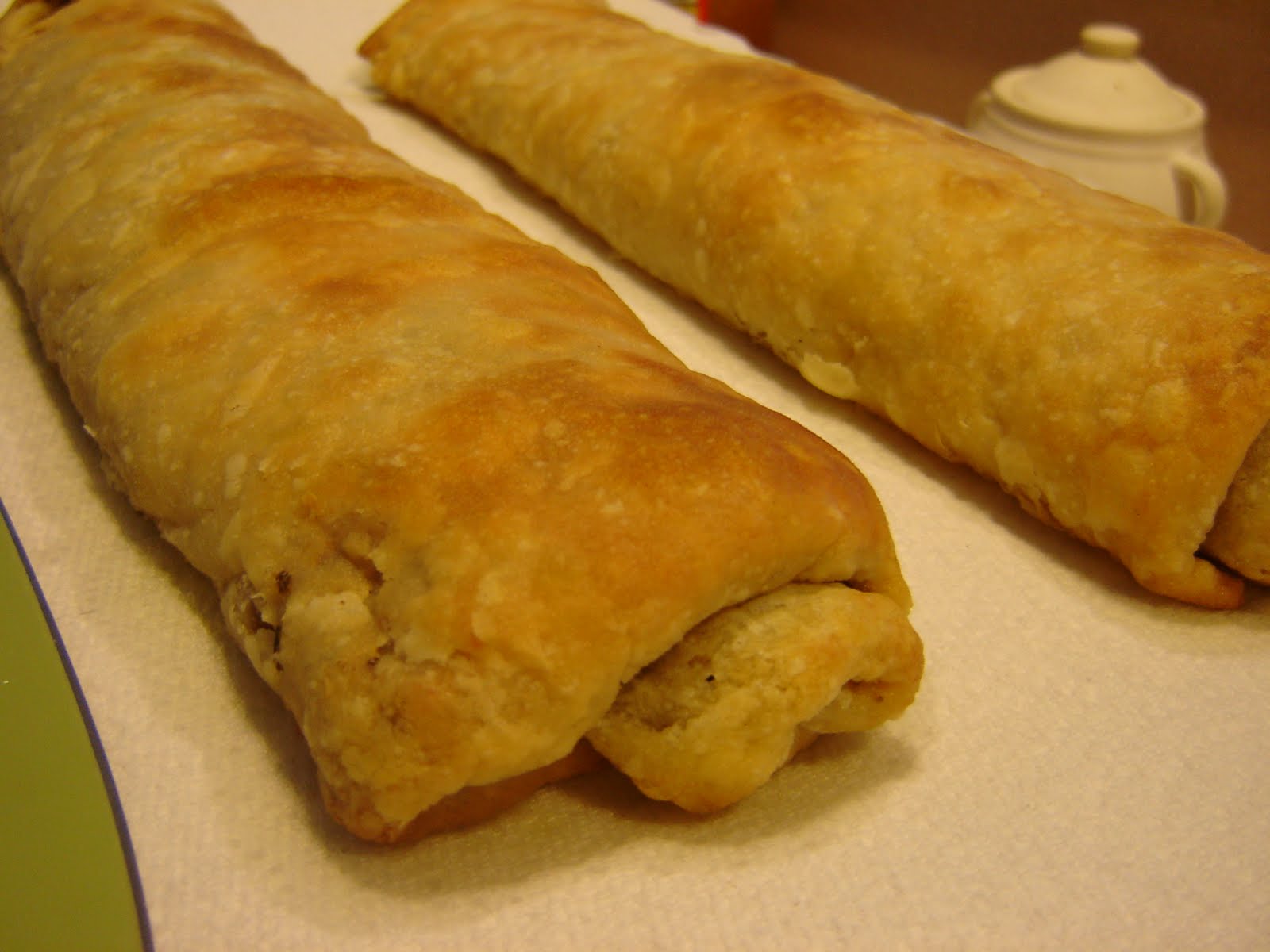 The Homegrown Gourmet Buttery Chevre' and Pesto Strudel