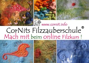 Der online Filzkurs:Alles über die Filzoberflächengestaltung & flotte Filzanleitungen.