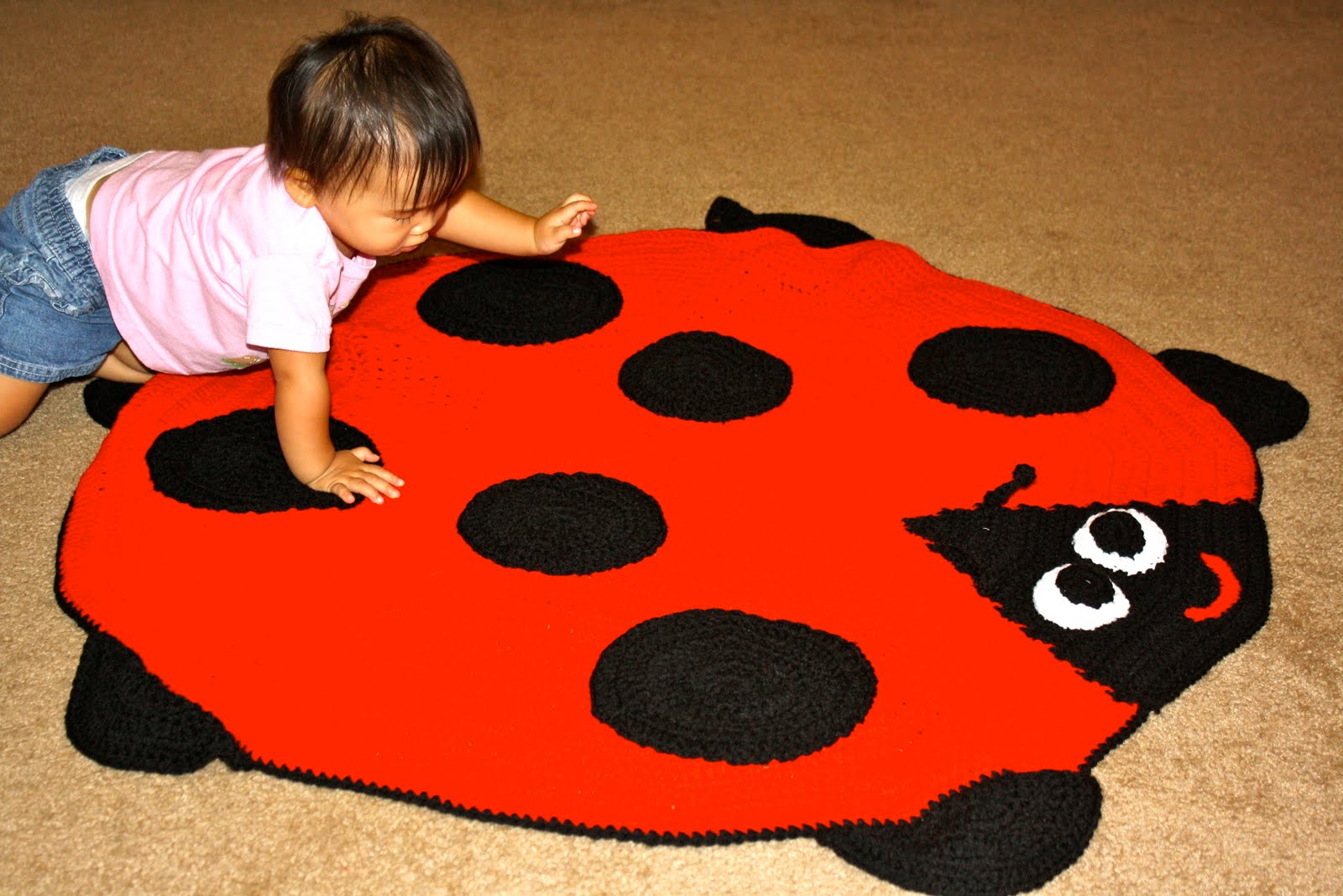 We're Here: Ladybug Rug